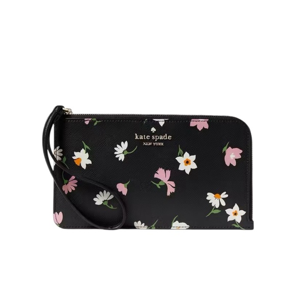 kate spade Handbags - Kate Spade Lucy Floral Waltz Medium L-zip Wristlet